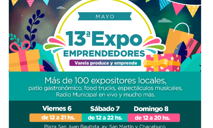 Florencio Varela: 13º Expo Emprendedores, tardes y noches de sonidos autóctonos